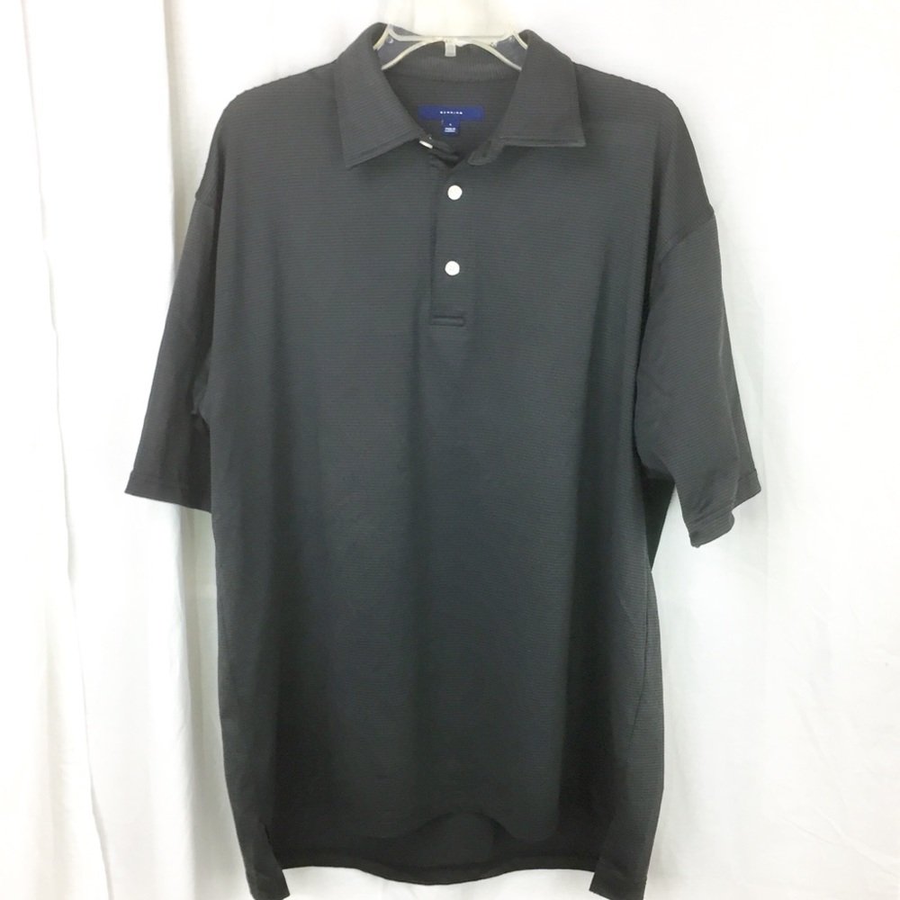 Dunning Black Striped Golf Shortsleeve Shirt